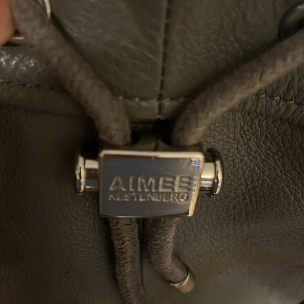 Aimee Kestenberg Pebble Leather Drawstring Bucket Bag